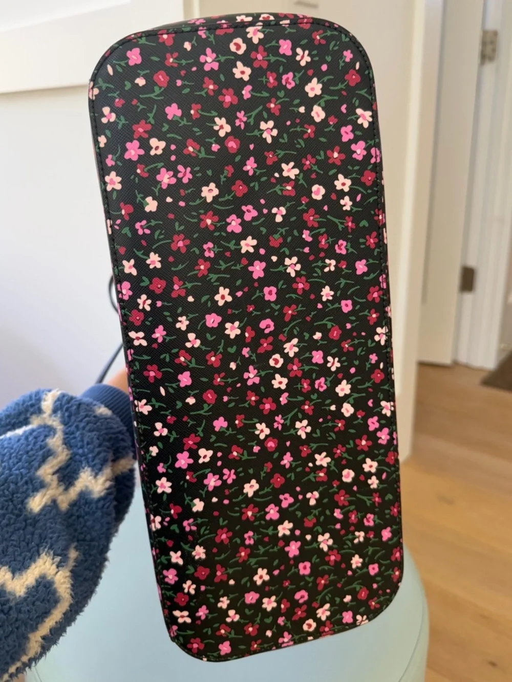 kate spade Black Floral Tote with Pink Accents - Picture 4 of 8